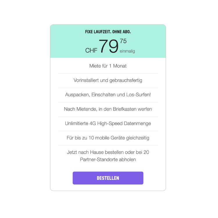 Mobile Hotspot für 30 Tage mieten!