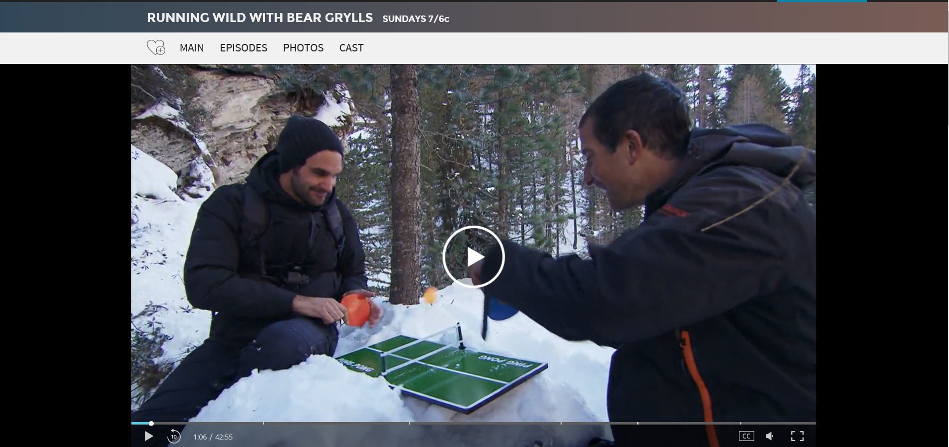 straming travelers wifi roger federer bear grylls 